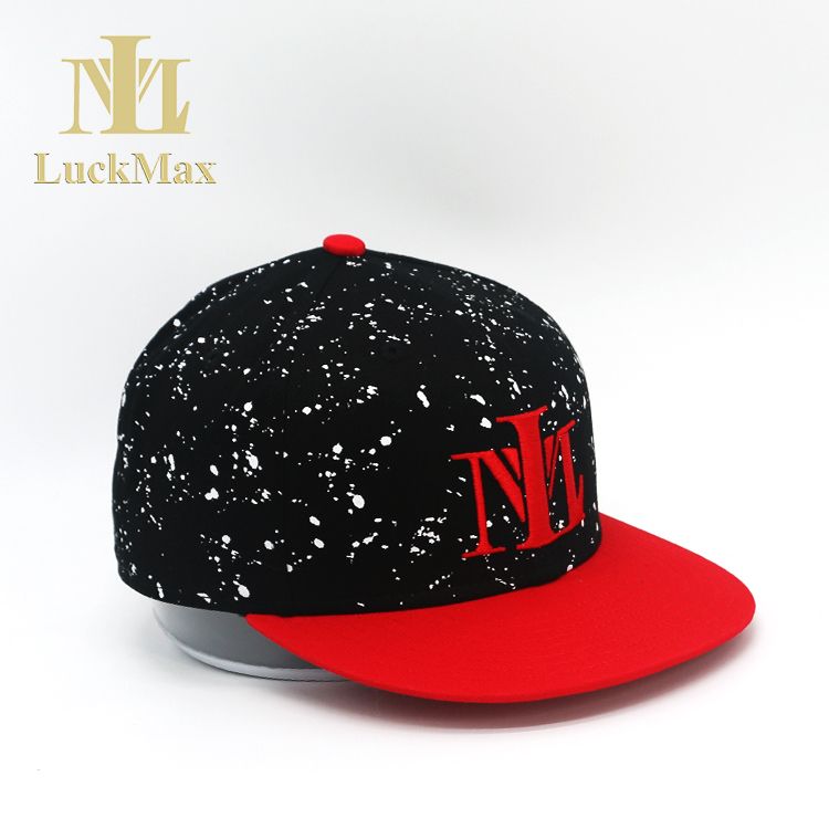 Hat Snapback Cap Ink-jet effect printing 3D Embroidery logo Unisex Fabric Adults custom flat brim cap Sports Type cappello 