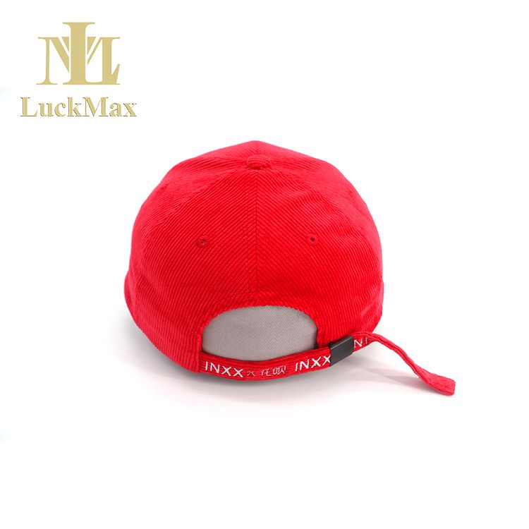 Wholesale Custom Baseball cap Corduroy baseball caps with shiny color custom embroidered logo