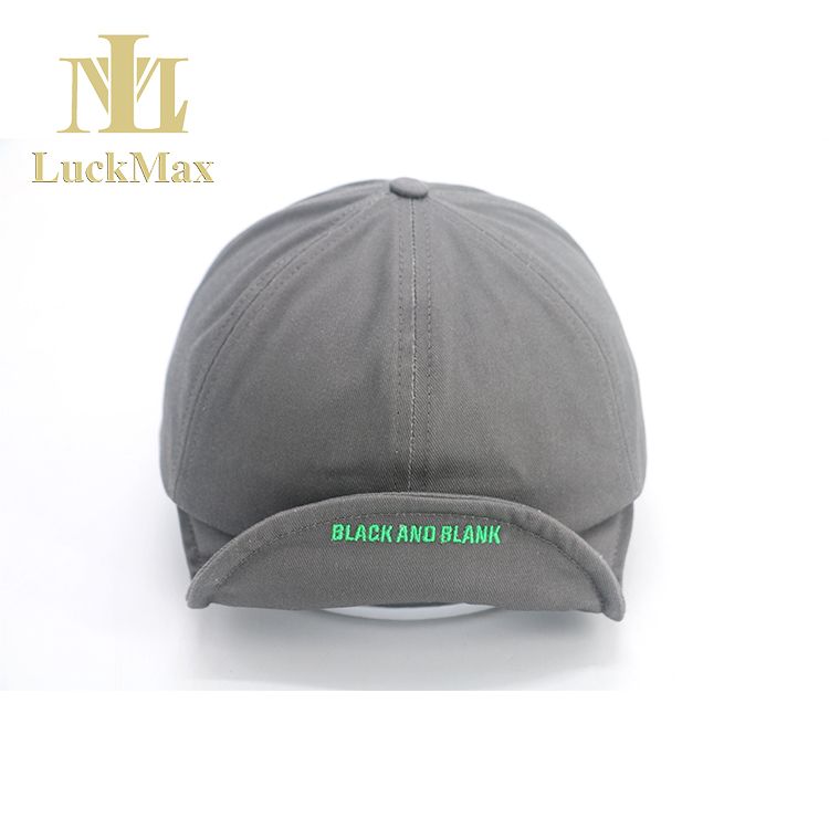 Wholesale Outdoor Fashion Baseball Cap with Flippable Brim Gorra Custom Text Underneath Rear DIY Logo Special Plastic Closure