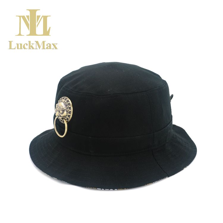 Chinese ancient traditional animal metal accessories Cap Bucket Hat OEM design Adults party Running Camping Outdoor headwear