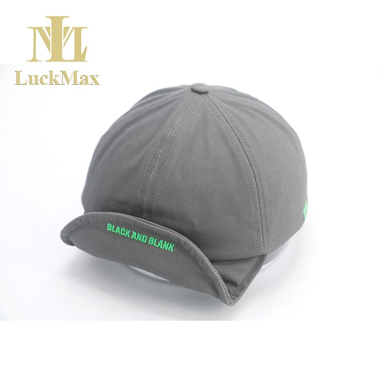 Wholesale Outdoor Fashion Baseball Cap with Flippable Brim Gorra Custom Text Underneath Rear DIY Logo Special Plastic Closure