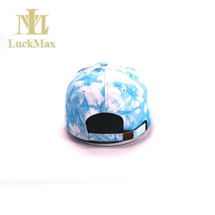 Trending Tie Dye Men Women Baseball Cap Fashion Sports High Quality White Blue 6-Panel Adjustable Size Adult Hat Embroidered