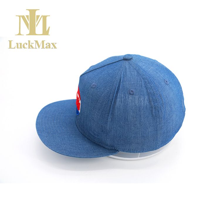 Trending Custom Logo Blue Pepsi Snapback Cap with 5 Panels Embroidered Logo OEM Tag Adjustable Plastic Closure Hip Hop Fashion